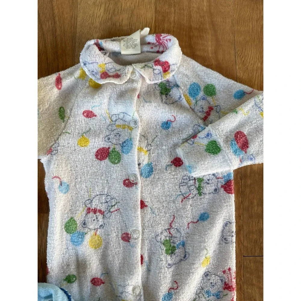 Vintage baby terry snap up Carters and more footie sleeper lot